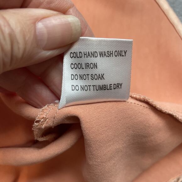 Princess Polly Fiery Feelings Satin Mini Dress Womens 8 Peach Drape Neck Slip‎ - Picture 6 of 11